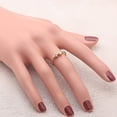 thumbnail image 3 of UIONEN CZ Rings for Women Sterling Sivler S925 Gold Color Band Size 13, 3 of 5