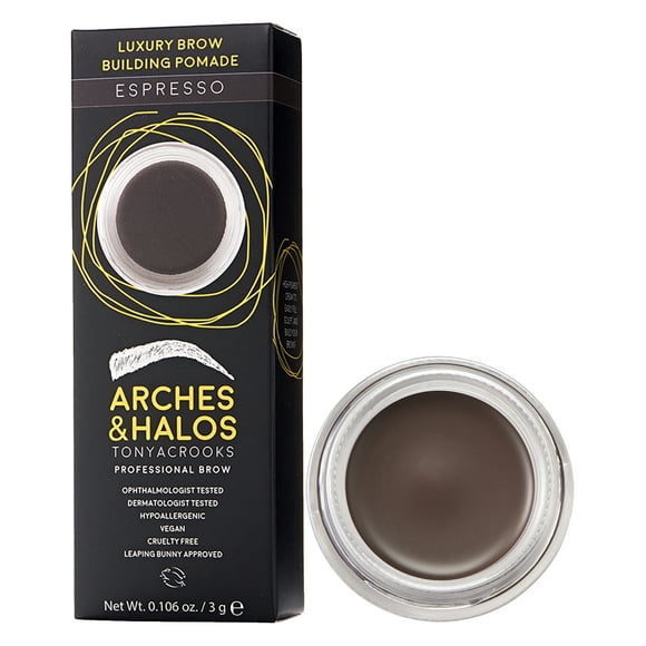 Arches & Halos - Pomada para construcción de cejas de lujo en espresso, 0.1 oz Arches & Halos Arches & Halos Maquillaje para cejas 0.106 oz
