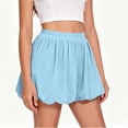 thumbnail image 2 of Jinhomg Kids Girls Elastic Waist Skort Cute Bubble Skirt Shorts with Pockets Solid Color Fashion Summer Sporty Skorts for Kids 4-15 Years, 2 of 7