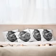 thumbnail image 3 of Ambesonne Cartoon Throw Pillow Cover 4 Pack, Animal Athlete Gorilla, 16", Black White Grey, 3 of 6