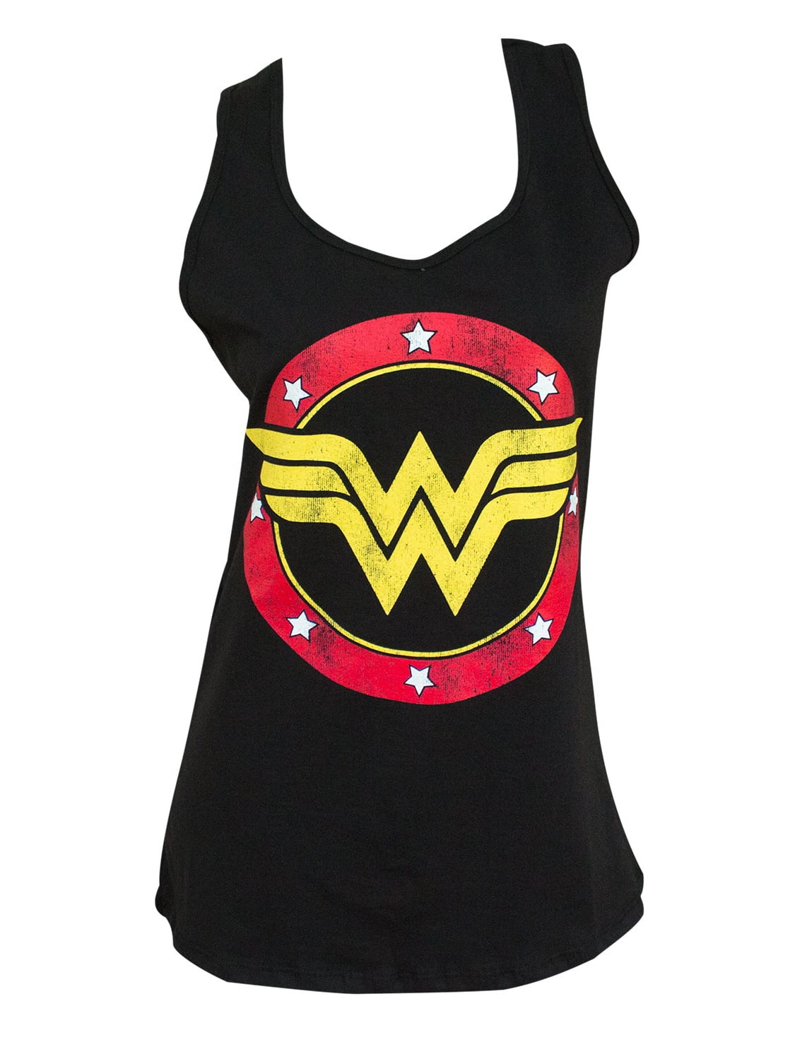 Wonder Woman Wonder Woman Ladies Black Racerback Tank TopXLarge