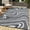 Black/Gray/White-6*9ft, variant on Waterproof Outdoor Rug for Camping 5x8 Modern Outdoor Patio Rug, Plastic Straw RV Rugs for Outside Neutral Striped Reversible UV Resistant Mats for Picnic Backyard Deck Balcony, Black Grey