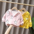 thumbnail image 4 of HAOYUNL Kids Toddler Girls Hoodie Jacket Spring Summer Cartoon Print Outerwear Sunscreen Breathable Coats for 3-8Y, 4 of 9