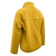 thumbnail image 7 of Tiweut Womens' Fleece Jackets Fall and Winter Long Sleeve Lapel Collar Button Solid Color Warm Outerwear Tops Yellow,2XL, 7 of 7
