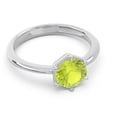 thumbnail image 3 of 2.00 Ct Round Cut Peridot Gemstone Beautiful Solitaire Wedding Ring for Women Solid 14K White Gold Size 10 by Diamond Capitals, 3 of 8
