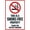 Warning Sign 5, variant on This is A Smokefree Property Thank You for Not Smoking with Graphic - 8"x12" Retro Metal Caution Tin Sign, Smoke-Free Decor for Business Home Wall