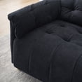 thumbnail image 5 of 83" Flannelette Cloud Deep Seat Sofas, Modern Sofa Couch for Small Spaces, Cozy Comfy Loveseat with Solid Wood Frame, Pillow-Designed Armrest Loveseat, Black, 5 of 9