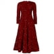 thumbnail image 4 of Vestido de Fiesta con Lentejuelas, Larga, Corte A, Acampanado, con Brillo y Brillo para Mujer, Talla Grande Rojo S, 4 of 8
