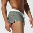 thumbnail image 4 of Mens Swim Trunks Plus Size Shorts Wear Beach Slim Swimwear Solid Breathable Pants Trunks Swimwear Bathing Suit, 4 of 5