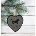 thumbnail image 3 of Darling Souvenir MADE WITH LOVE Custom St. Bernard Dog Engraved Heart Pet Memorial Hanging Slate Christmas Tree Ornament Personalized Gift, 3 of 4