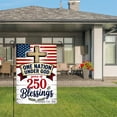 thumbnail image 3 of Jbralid One Nation Under God 250 Years Of Blessings American Flag Cross Linen Garden Flag For Spring Summer Home Outdoor Garden Yard Door Decor 12x18 inch, 3 of 5