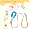 thumbnail image 3 of Uxcell Dog Leash with Padded Hands Free, 4.9ft/1.5m Adjustable Dog Training Leash, No Pull Heavy Duty Rope(Yellow Pink, Beige Bag), Intended for Large Medium Pet Running/Hiking/Walking, 3 of 7
