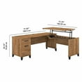 thumbnail image 6 of UrbanPro 3 Position Sit to Stand L Shaped Desk in Fresh Walnut - Engineered Wood, 6 of 7