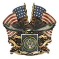 thumbnail image 6 of Patriotic US United States Army Eagle Emblem With 2 American Flags Wall Decor, 6 of 10