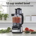 thumbnail image 3 of Hamilton Beach Stack & Snap Food Processor and Vegetable Chopper, BPA Free, Stainless Steel Blades, 12 Cup Bowl, 2-Speed 450 Watt Motor, Black (70725A), 3 of 5