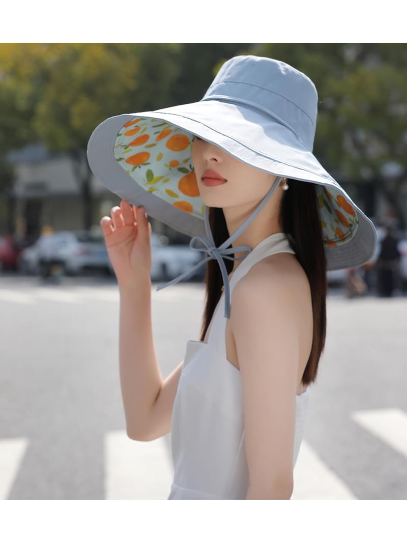Women Wide Brim Sun Hat Wired Edge UPF 50+ Beach Fishing Hiking Women Wide Brim Sun Hats Metal Wired Edge Summer UV  main image 3