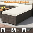 thumbnail image 4 of Gymax Set Of 7 Wicker Conversation Set w/ Seat & Back Cushions Wood Armrests & Tabletop, 4 of 6