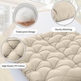 thumbnail image 2 of Pakunoda Porch Swing Cushions 47” X 40” X 5”, 2-3 Seater Bench Cushion with Backrest, Waterproof Replacement Outdoor Cushion with Tie, Cream, 2 of 6