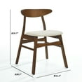 thumbnail image 4 of SEVILLE 7PC Mid Century Modern Wood Dining Room Set, Walnut/Gray, 4 of 5