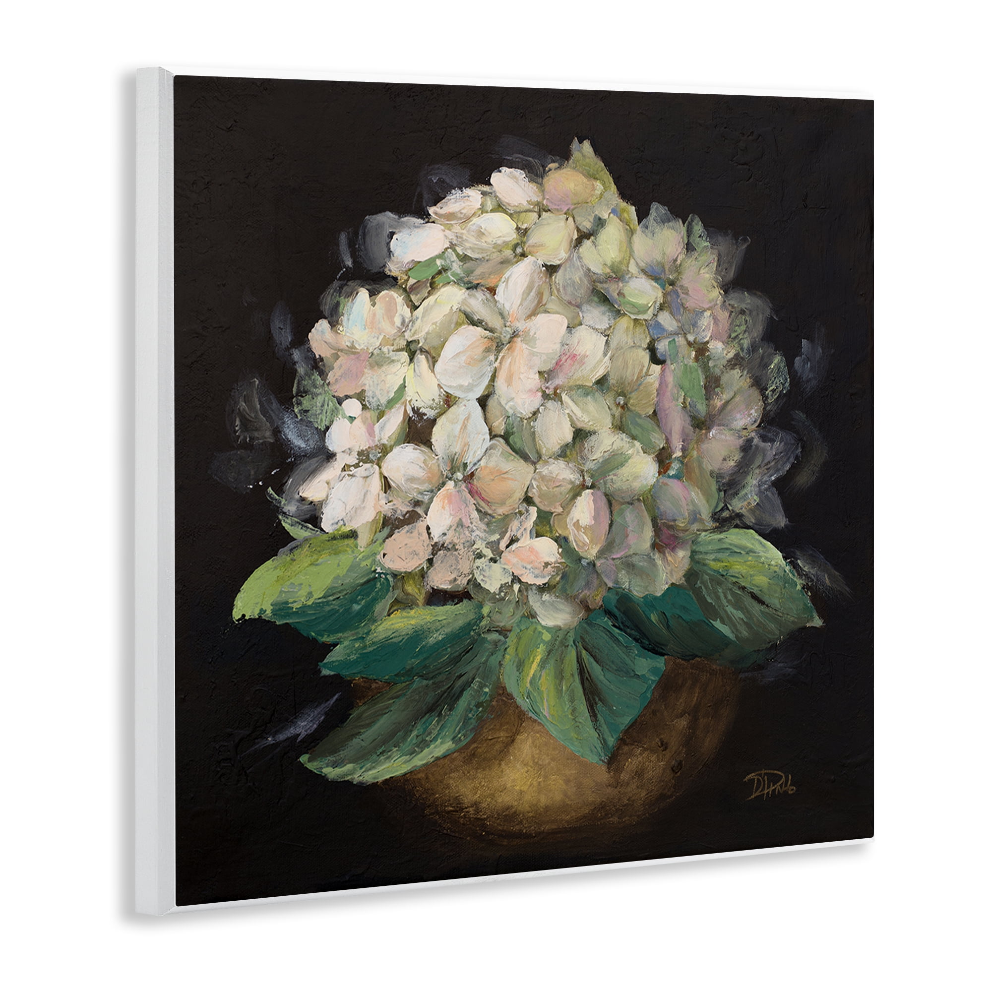 Stupell Industries Potted Hydrangea Plant Plants & Flowers Painting Unframed Art Print Wall Art, 12 x 12