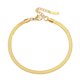 thumbnail image 4 of Pulseras de tobillo de eslabones de cadena de serpiente plana chapada en oro para mujer, linda joyería de pie de tobillera de playa de verano, 4 of 5
