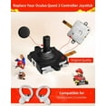 thumbnail image 4 of Joystick Replacement Kit for Oculus Quest 2 Controller(11 in one), Repair Kit Accessories for Meta Quest 2 Controller, Include 2 Thumb Sticks, T5 Screwdriver, Tweezer, Pry Tool, 4 Thumbstick Grips, 4 of 6