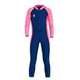 thumbnail image 6 of FYMNSI Kids Wetsuit Girls Full Body Swimsuit One Piece Long Sleeve Bathing Suit Zipper Sun Protection Warm Swimwear for Swimming Diving Surf Water Sports, 6 of 8