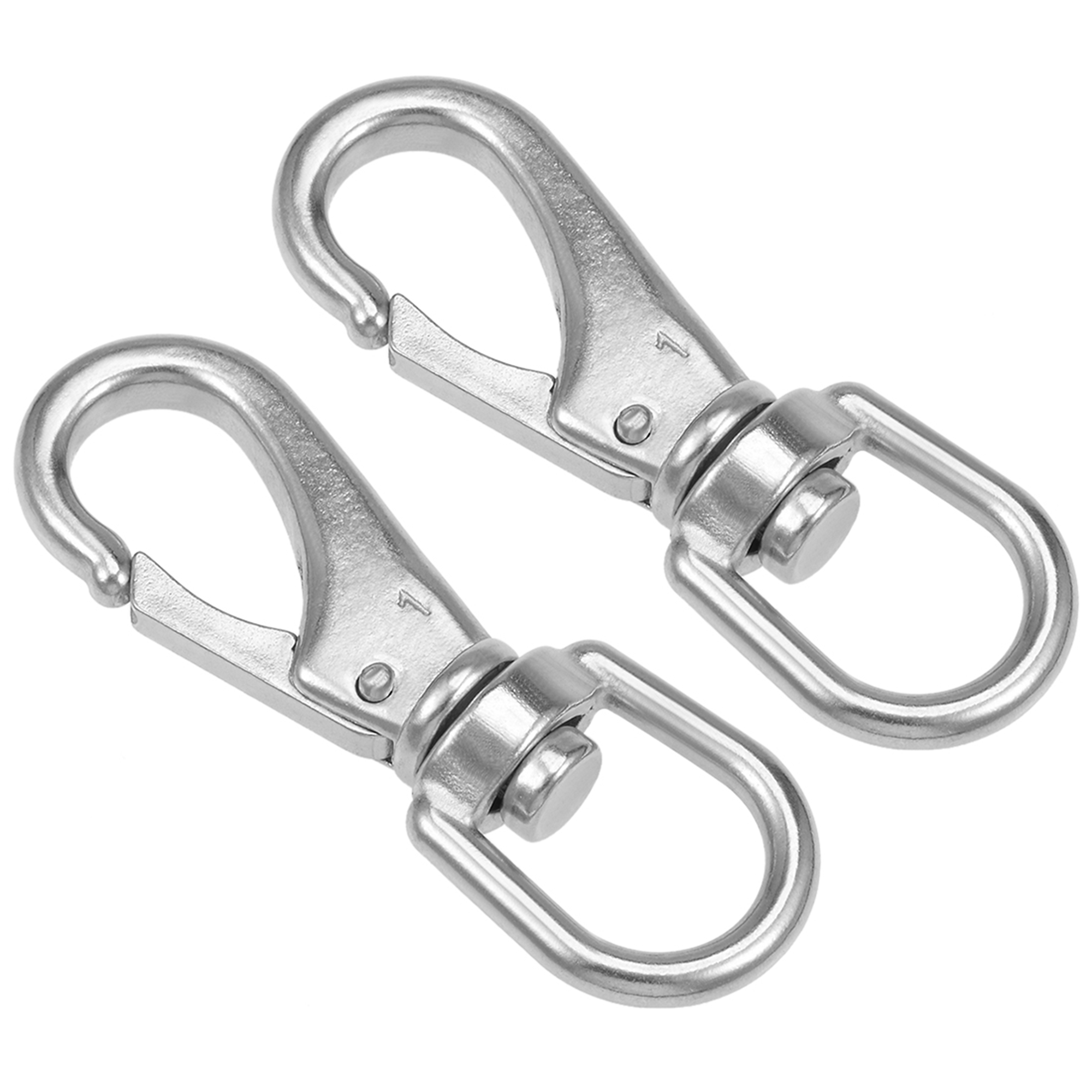 Fixed Eye Hook,304 Stainless Steel 1 Carabiner Lock Boat Clip Hook