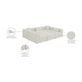 thumbnail image 2 of Meridian Furniture Cube Cream Durable Linen Modular Sectional, 2 of 9