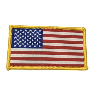 Anley Tactical USA Flag Embroidered Patches (2 Pack) - 2 inchx 3 inch American US Flag Military Uniform Sew on Emblem Patch - Loop & Hook Fasteners
