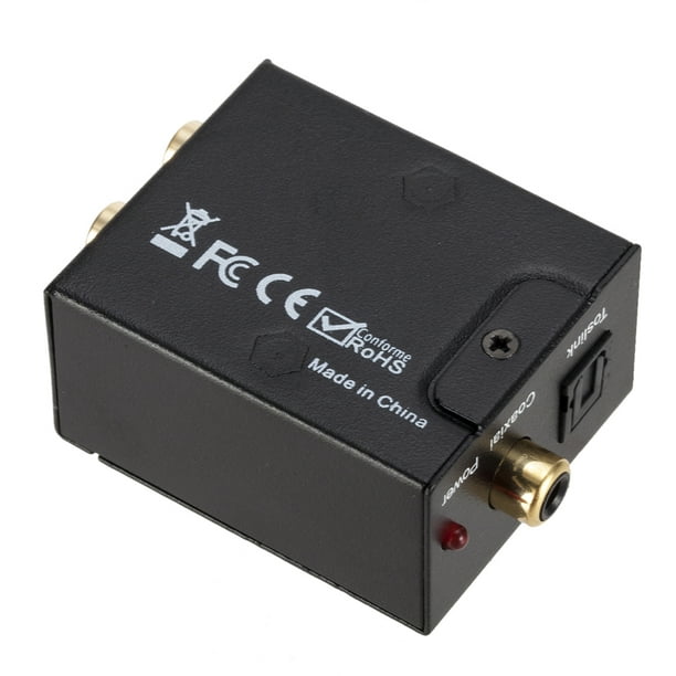 AUTOUTLET Convertisseur optique vers RCA 192 kHz convertisseur audio  numérique vers analogique convertisseur audio Spdif/optique/Toslink vers  RCA avec