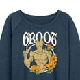thumbnail image 3 of Marvel Guardians of the Galaxy - Groot Peace Flowers - Women's French Terry Pullover Sweatshirt, 3 of 5