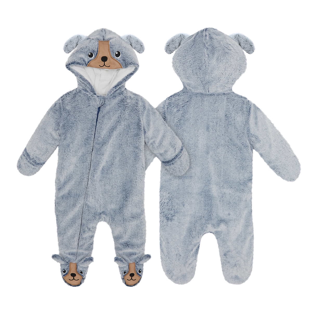Koala Baby Infant 1-Piece Plush Hooded Pram Suit Winter Clothes