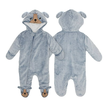 

Koala Baby 1-Piece Plush Hooded Pram Suit Fleece Jumper Blue 9/12M