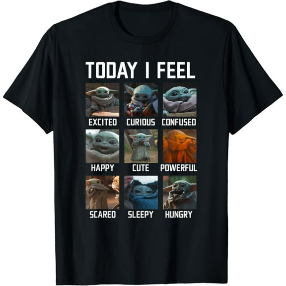 Vintage The Mandalorian Grogu Today I Feel Emotions V2 T-Shirt S-5XL - Trending Birrthday Tee Gifts Vintage Tee -Birthday Gifts