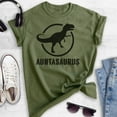 thumbnail image 2 of Auntasaurus T-shirt, Unisex Women's Shirt, Aunt Shirt, Funny Shirt, Cute Aunt Gift, Gift For Auntie, Heather Military Green, X-Large, 2 of 6