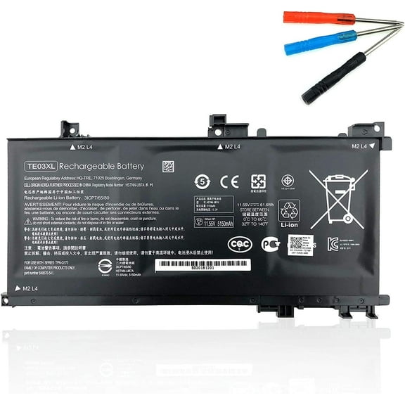 TE03XL Battery 61.6Wh for Hp OMEN 15-ax000 15-ax033dx 15-ax210nr 15-ax001ns 15-ax039nr 15-ax047TX 15-ax050TX 15-ax102TX 15-ax211TX Pavilion 15-bc000 15-bc051nr 15-bc015TX Laptop 849570-541 HSTNN-UB7A