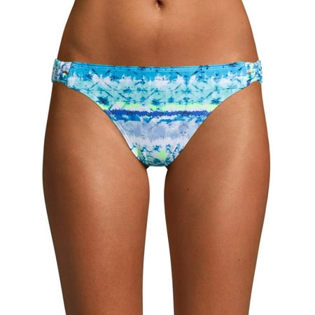 No Boundaries Juniors' Wave Pool Printed Hipster Swimsuit Bottoms