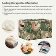 thumbnail image 5 of Cute Bear Face and Leaf Storage Bins with Handle Fabric Organizer Basket Foldable Box 2 Pack 14.2x10.2x8.3, 5 of 8
