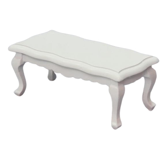 1:12 Dollhouse Tea Table Figurine Model, Wooden Furniture Model Toys for Mini Office Living Room Decoration Style 1