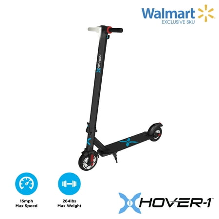 Hover-1 Eagle Electric Folding Scooter w/ 6.5” Wheels Front & Back, 15 MPH Max Speed, LED Light, LCD Display, Built-In (Best Electric Folding Scooter)