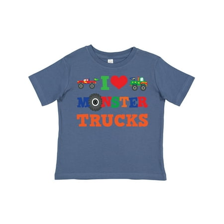 

Inktastic I Love Monster Trucks Gift Toddler Boy or Toddler Girl T-Shirt