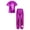 Purple, variant on Girls Jazz Dance Suit Hip Hop Outfits Metallic T-Shirts with Long Pants Glitter Tracksuit Dancewear Performance Silver 3-4
