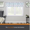 thumbnail image 2 of Kenney Fast Fit Easy Install Tyler Decorative Petite Window Curtain Rod, 48-86" Adjustable Length, 1/2" Dia., Black, 2 of 5