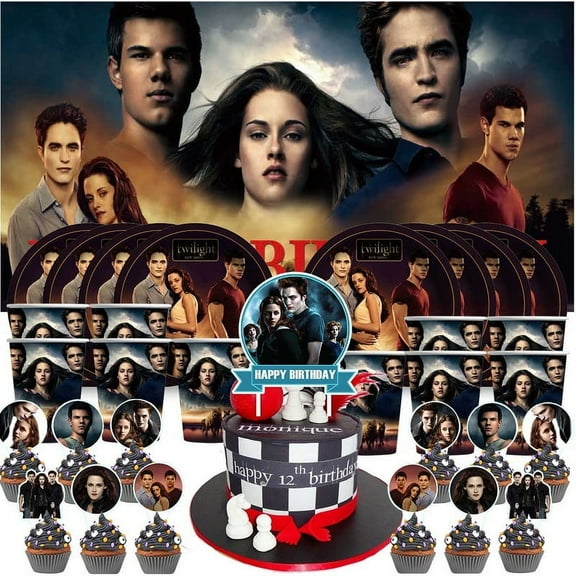 Twilight Birthday Cups Party Supplies Decor Backdrop Plates Fans Decorations Banner