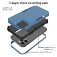 thumbnail image 4 of for iPhone 14 Pro Max Case, Defender Case Compatible with iPhone 14 Pro Max Case, Hybrid Heavy Duty Military Grade Full-Body Drop Shockproof Dustproof 3-Layers Rugged Protective Cover,
Royalblue/Black, 4 of 5