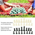 thumbnail image 4 of Plastic Chessmen Set, 32PCS Non Slip Robust White Black Anti Scratch Plastic Chess Pieces Wear   For Camping, 4 of 8