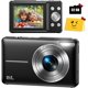 thumbnail image 1 of Cámara digital FHD 1080P para niños con tarjeta SD de 32 GB, compacta, compacta, con zoom de 16X y antivibración, ideal para adolescentes, niños, niñas y personas mayores. Incluye tarjeta de, 1 of 7
