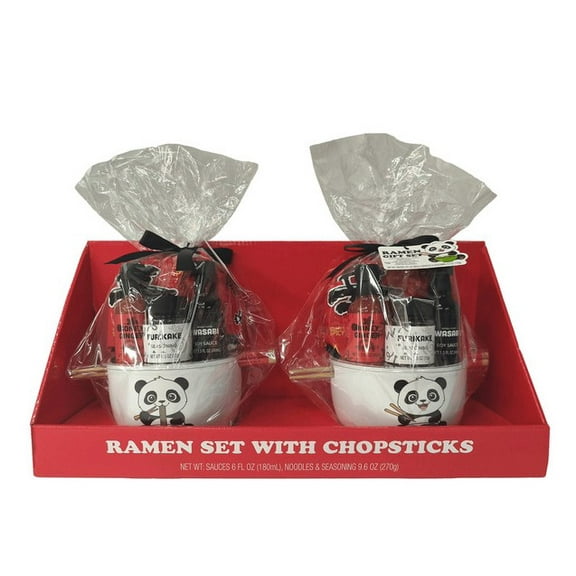 Panda Ramen Gift Set with Chopsticks, 2-pack