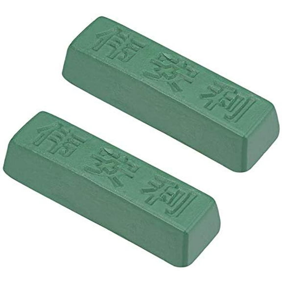Utoolmart Polishing Buffing Compound, Green Solid Polishing Wax, 110 x 30 x 25mm Polishing Compound Kits, Small Buffing Sharpening for Polishing, 2 Pcs
